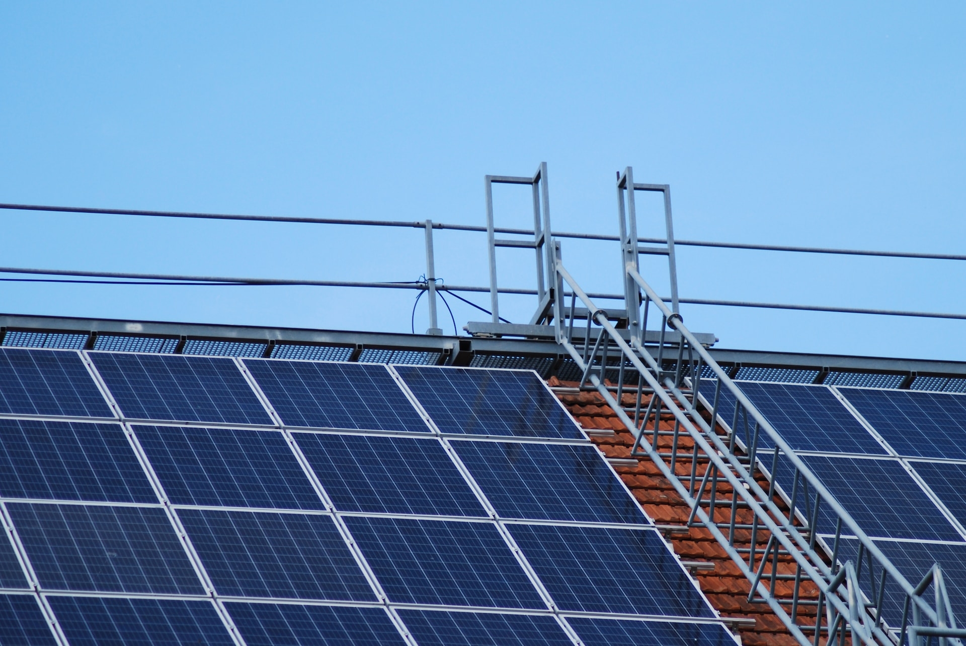 Solar panels on roof