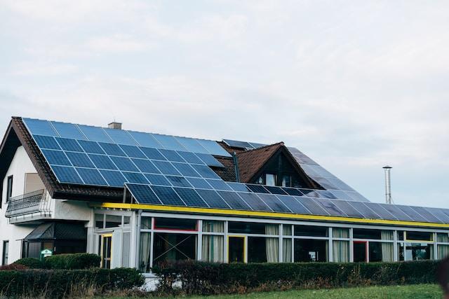 House with solar panels